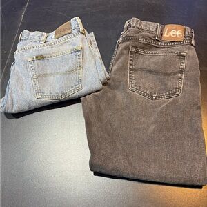 Lee | Straight Leg Denim Jeans Bundle | Light Wash & Faded Black
